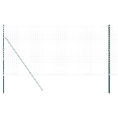 Zaunpfosten 2 pcs Grün 160 cm Pulverbeschichteter Stahl