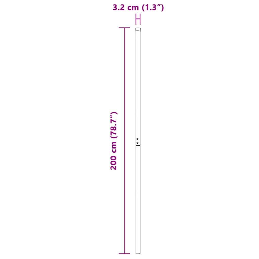 Zaunpfosten 12 pcs Grün 200 cm Pulverbeschichteter Stahl