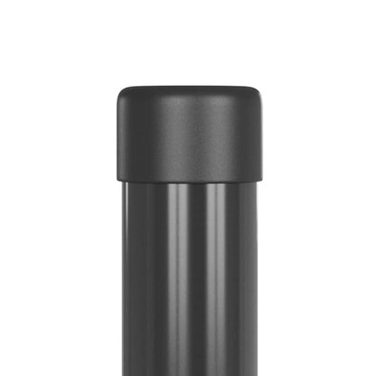 Zaunpfosten 12 pcs Grau 110 cm Pulverbeschichteter Stahl