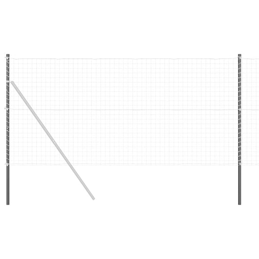 Zaunpfosten 2 pcs Grau 180 cm Pulverbeschichteter Stahl