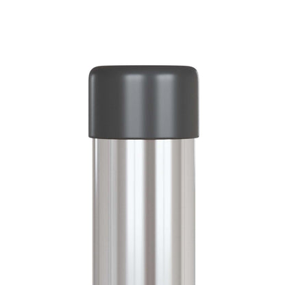 Zaunpfosten 2 pcs Silber 70 cm Pulverbeschichteter Stahl