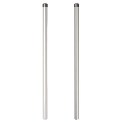 Zaunpfosten 2 pcs Silber 120 cm Pulverbeschichteter Stahl