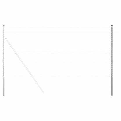Zaunpfosten 12 pcs Silber 140 cm Pulverbeschichteter Stahl