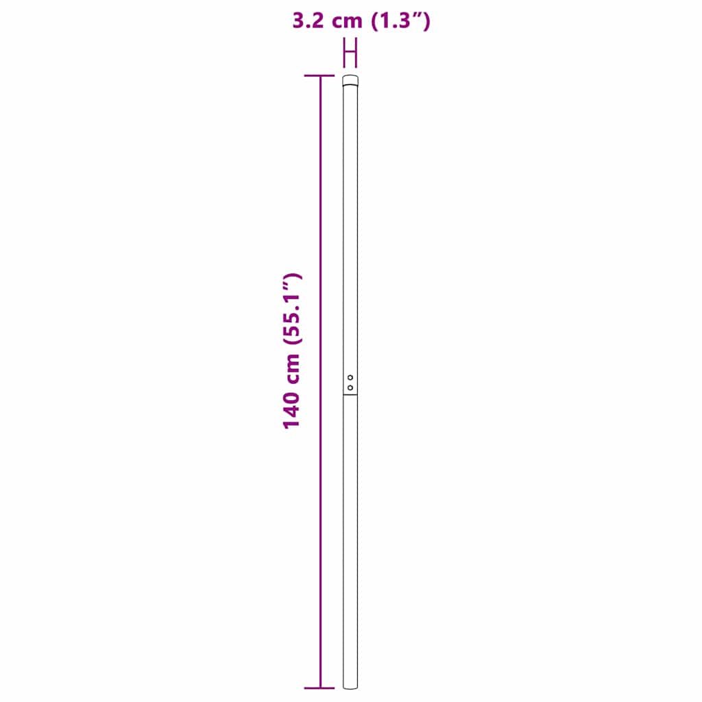 Zaunpfosten 12 pcs Silber 140 cm Pulverbeschichteter Stahl