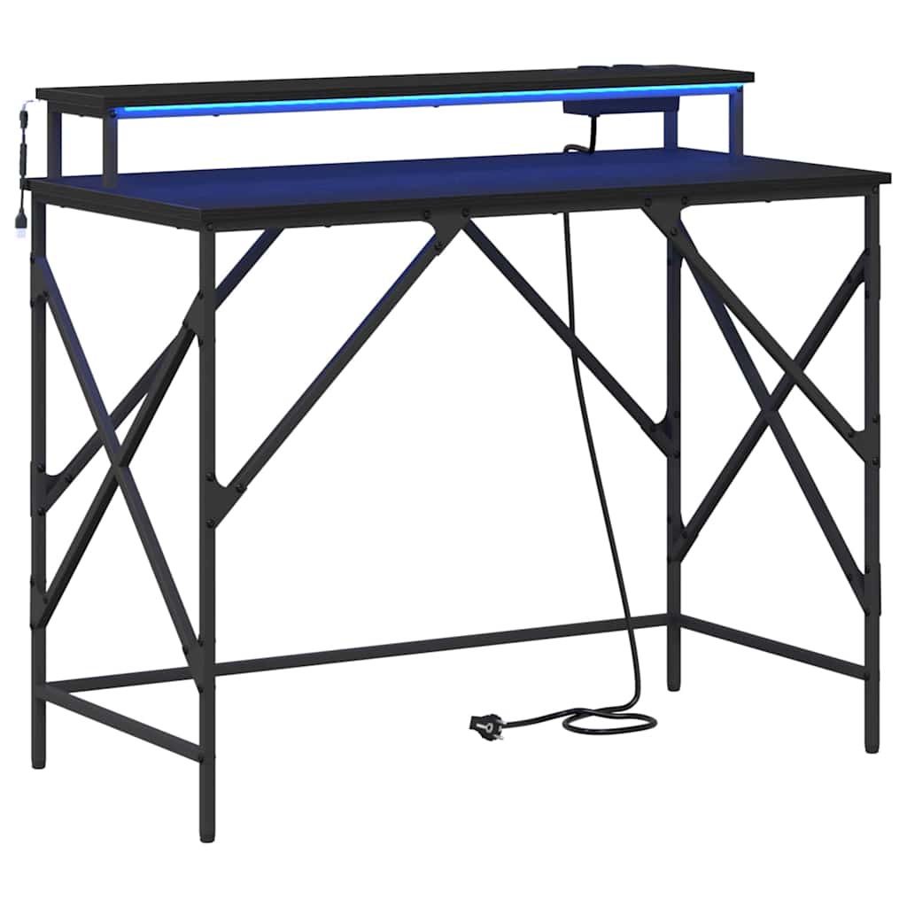 Schreibtisch Schwarze Eiche 100 x 50 x 86.5 cm Holzwerkstoff