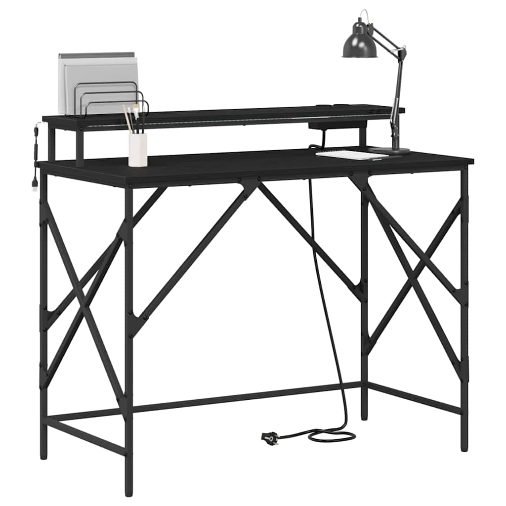 Schreibtisch Schwarze Eiche 100 x 50 x 86.5 cm Holzwerkstoff