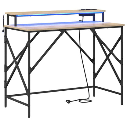 Schreibtisch Sonoma Eiche 100 x 50 x 86.5 cm Holzwerkstoff