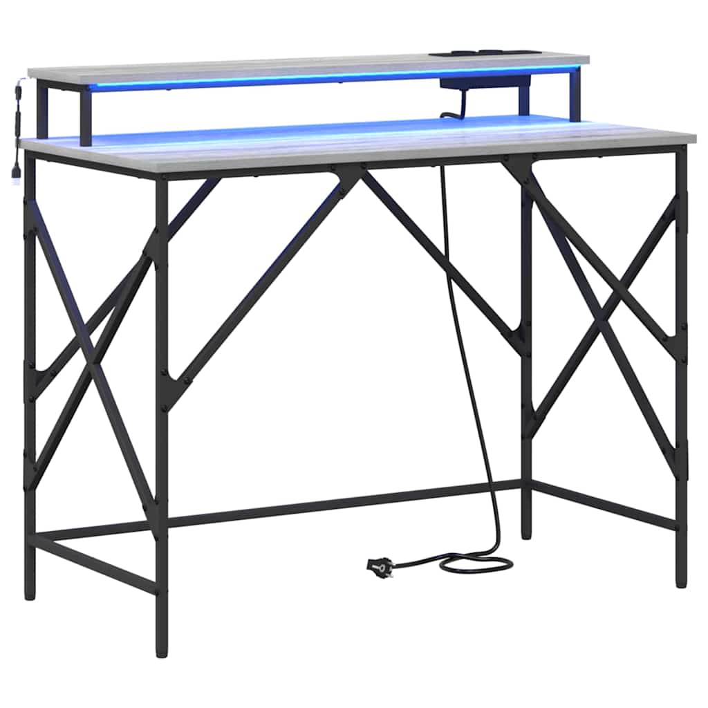 Schreibtisch Grau Sonoma 100 x 50 x 86.5 cm Holzwerkstoff