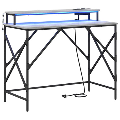 Schreibtisch Grau Sonoma 100 x 50 x 86.5 cm Holzwerkstoff