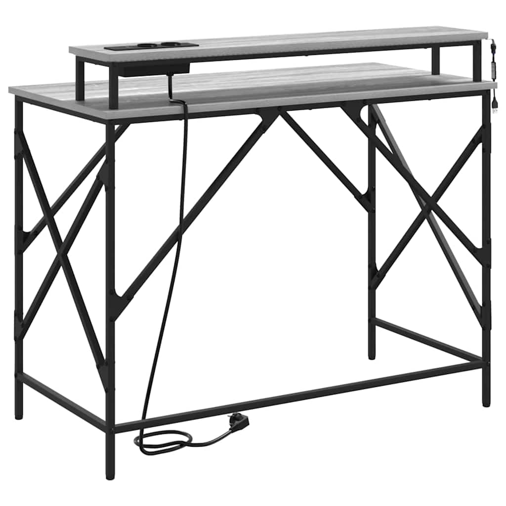Schreibtisch Grau Sonoma 100 x 50 x 86.5 cm Holzwerkstoff