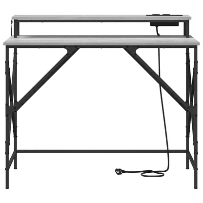 Schreibtisch Grau Sonoma 100 x 50 x 86.5 cm Holzwerkstoff