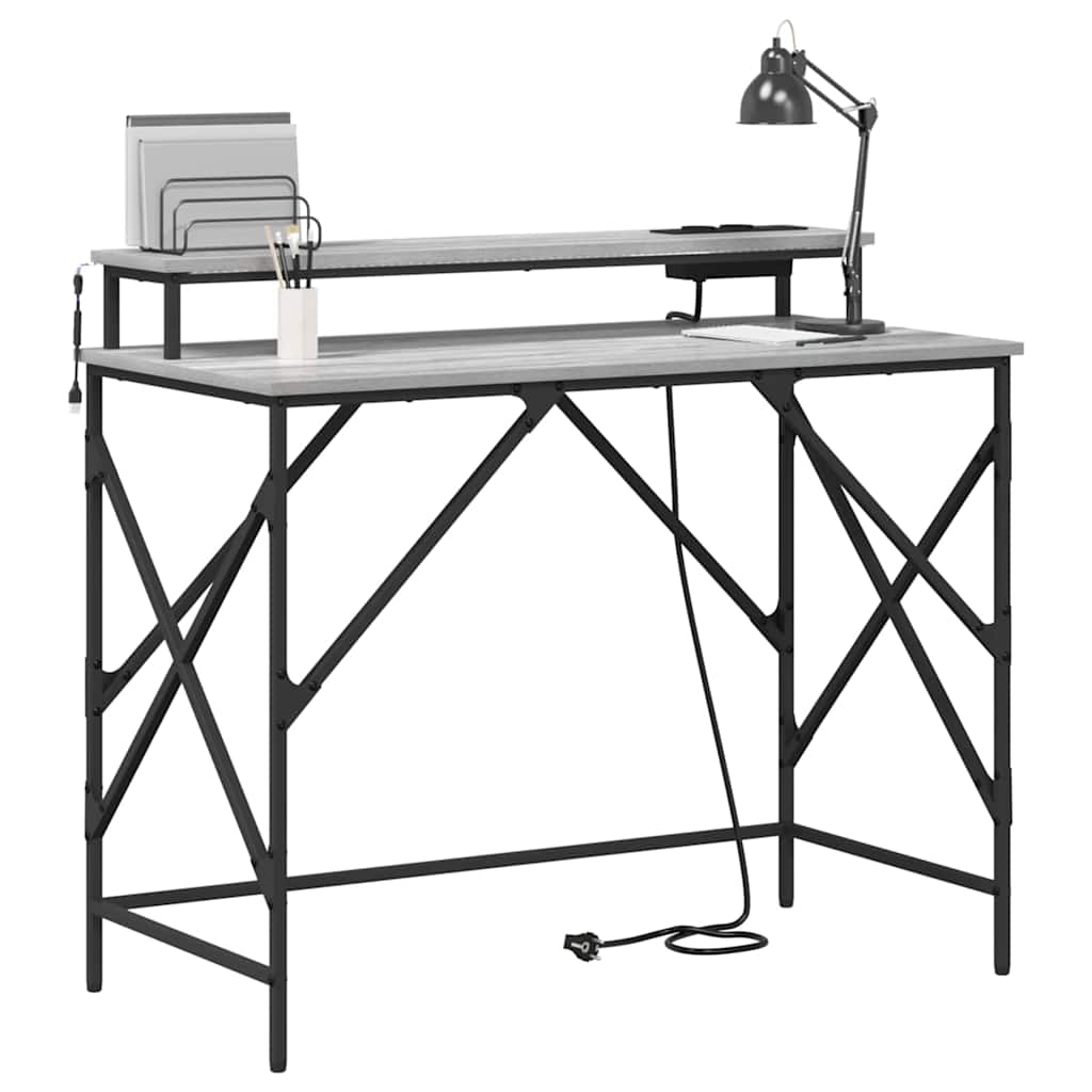 Schreibtisch Grau Sonoma 100 x 50 x 86.5 cm Holzwerkstoff