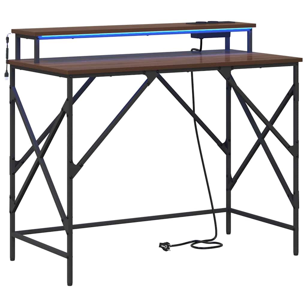Schreibtisch Braune Eiche 100 x 50 x 86.5 cm Holzwerkstoff