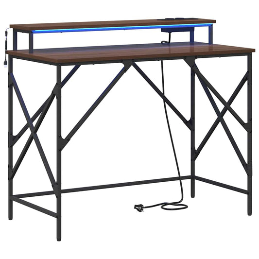 Schreibtisch Braune Eiche 100 x 50 x 86.5 cm Holzwerkstoff