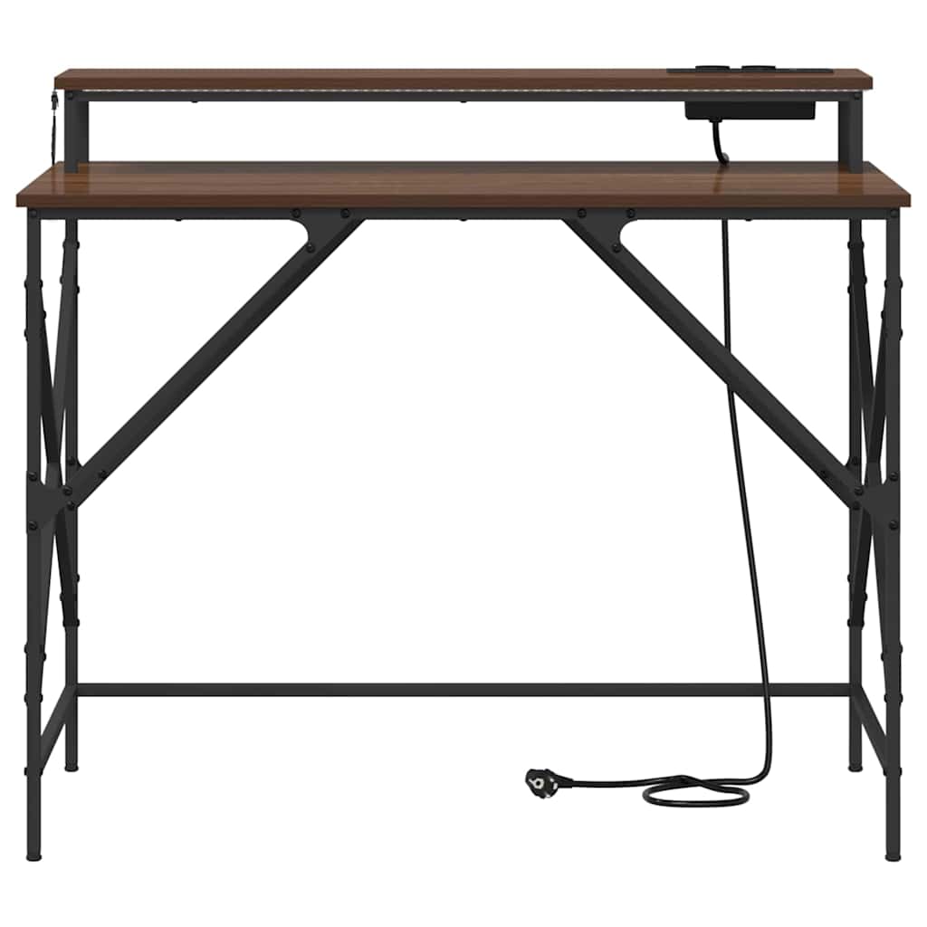 Schreibtisch Braune Eiche 100 x 50 x 86.5 cm Holzwerkstoff