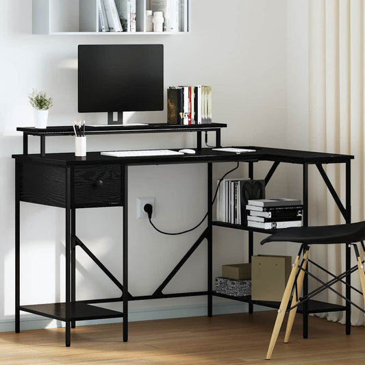 Schreibtisch Schwarze Eiche 120 x 79 x 86.5 cm Holzwerkstoff