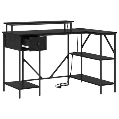 Schreibtisch Schwarze Eiche 120 x 79 x 86.5 cm Holzwerkstoff