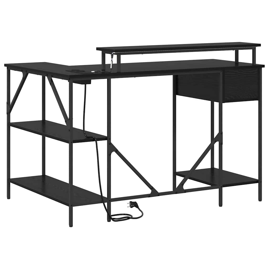 Schreibtisch Schwarze Eiche 120 x 79 x 86.5 cm Holzwerkstoff