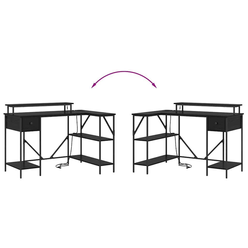 Schreibtisch Schwarze Eiche 120 x 79 x 86.5 cm Holzwerkstoff