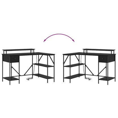 Schreibtisch Schwarze Eiche 120 x 79 x 86.5 cm Holzwerkstoff