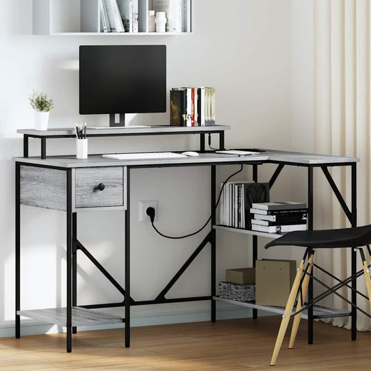 Schreibtisch Grau Sonoma 120 x 79 x 86.5 cm Holzwerkstoff