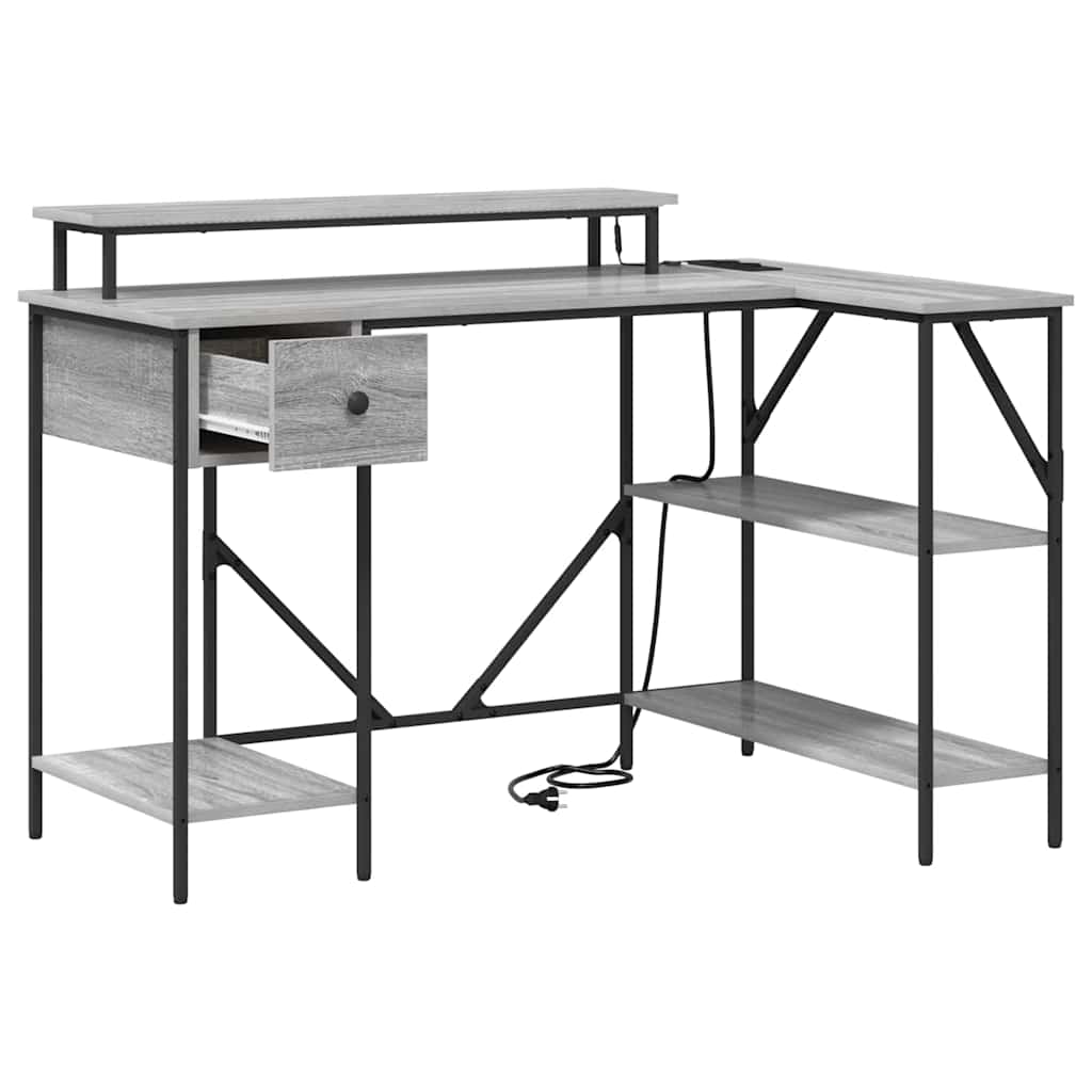 Schreibtisch Grau Sonoma 120 x 79 x 86.5 cm Holzwerkstoff