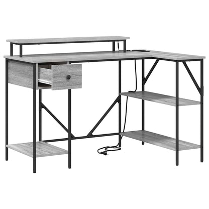 Schreibtisch Grau Sonoma 120 x 79 x 86.5 cm Holzwerkstoff
