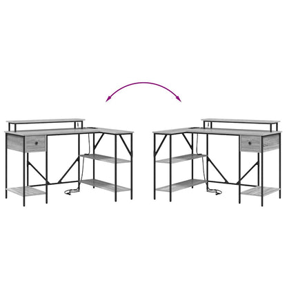 Schreibtisch Grau Sonoma 120 x 79 x 86.5 cm Holzwerkstoff