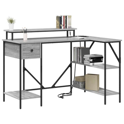 Schreibtisch Grau Sonoma 120 x 79 x 86.5 cm Holzwerkstoff