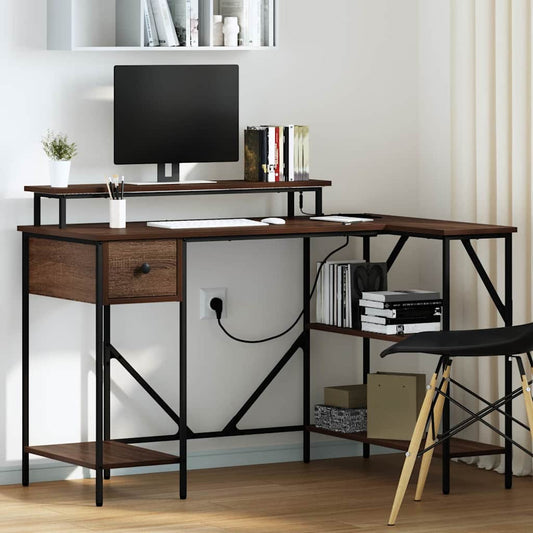 Schreibtisch Braune Eiche 120 x 79 x 86.5 cm Holzwerkstoff