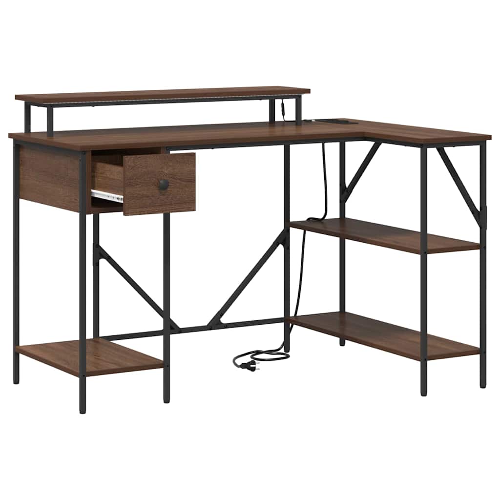 Schreibtisch Braune Eiche 120 x 79 x 86.5 cm Holzwerkstoff