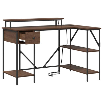 Schreibtisch Braune Eiche 120 x 79 x 86.5 cm Holzwerkstoff
