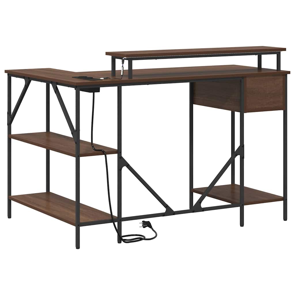 Schreibtisch Braune Eiche 120 x 79 x 86.5 cm Holzwerkstoff