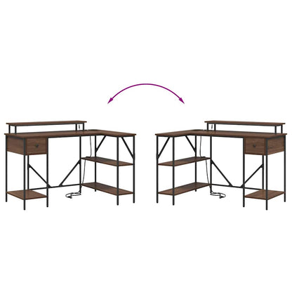 Schreibtisch Braune Eiche 120 x 79 x 86.5 cm Holzwerkstoff