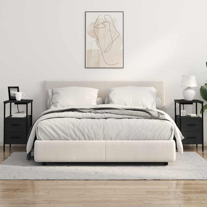 Nachttisch Schwarz Eichen-Optik 30 x 48 x 61 cm Holzwerkstoff