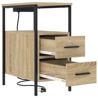 Nachttisch 2 pcs Sonoma-Eiche 30 x 48 x 61 cm Holzwerkstoff