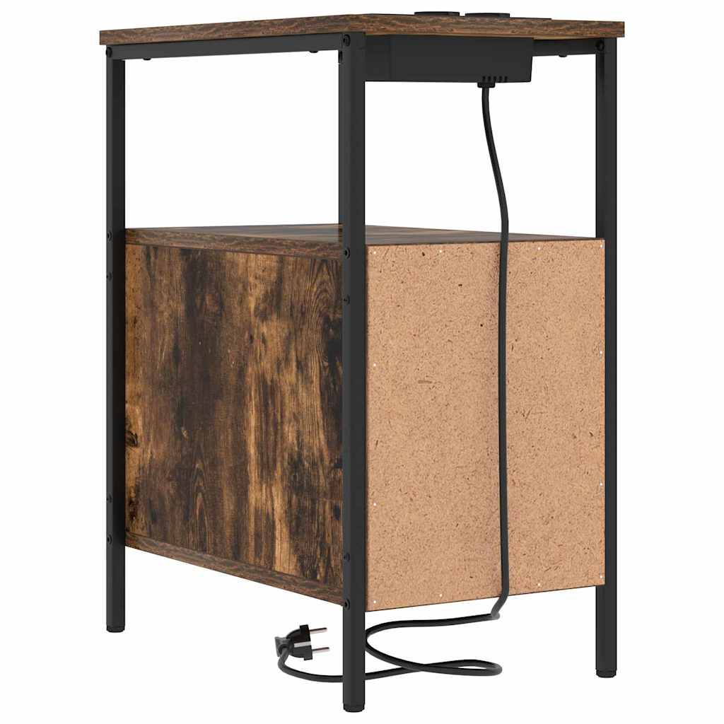 Nachttisch 2 pcs Räuchereiche 30 x 48 x 61 cm Holzwerkstoff