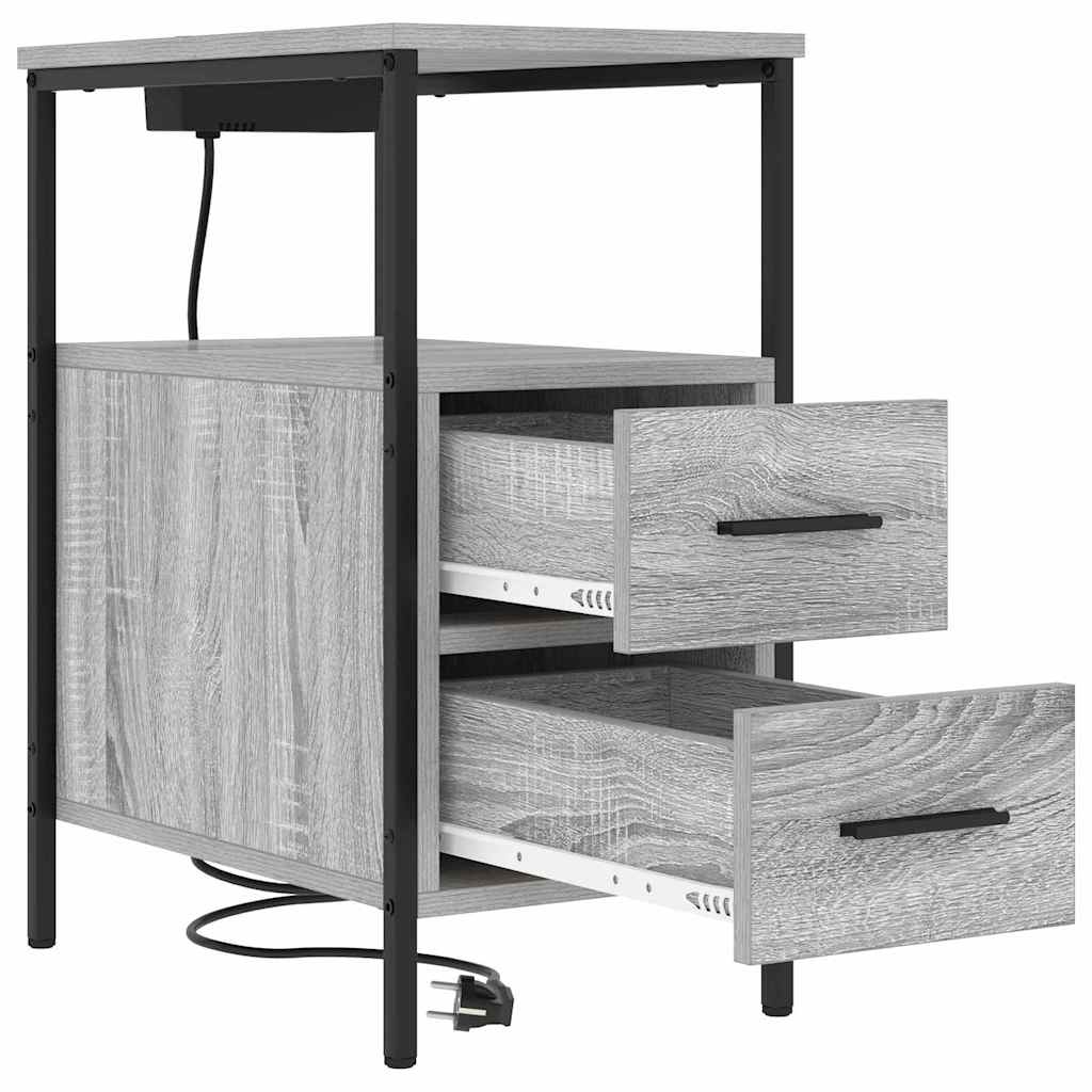 Nachttisch Grau Sonoma 30 x 48 x 61 cm Holzwerkstoff