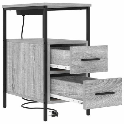 Nachttisch Grau Sonoma 30 x 48 x 61 cm Holzwerkstoff