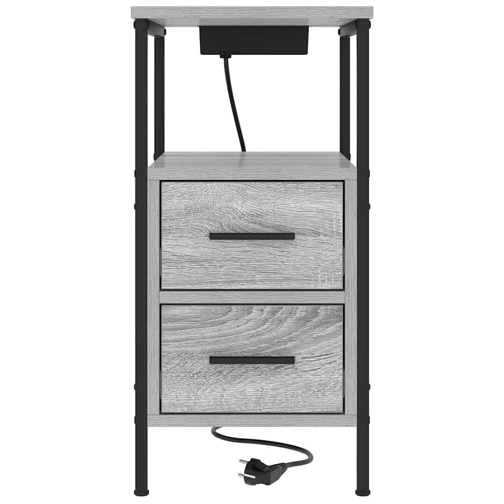 Nachttisch Grau Sonoma 30 x 48 x 61 cm Holzwerkstoff