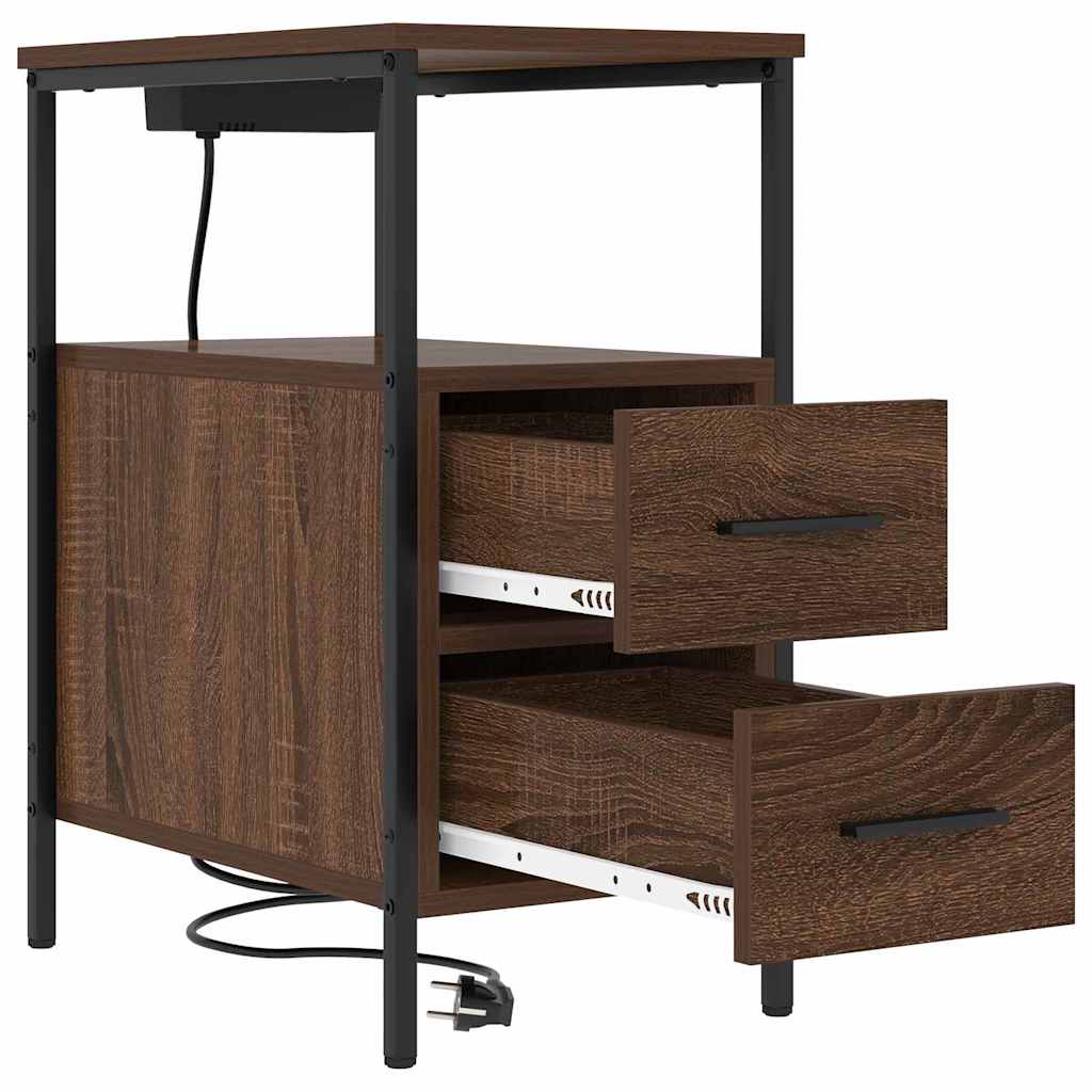 Nachttisch Braune Eiche 30 x 48 x 61 cm Holzwerkstoff