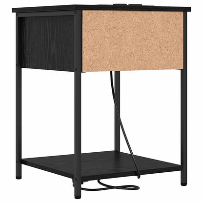 Nachttisch Schwarz Eichen-Optik 42 x 41 x 56 cm Holzwerkstoff