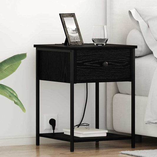 Nachttisch 2 pcs Schwarze Eiche 42 x 41 x 56 cm Holzwerkstoff