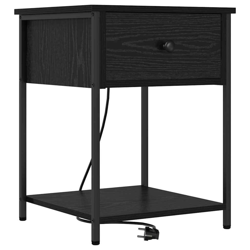 Nachttisch 2 pcs Schwarze Eiche 42 x 41 x 56 cm Holzwerkstoff