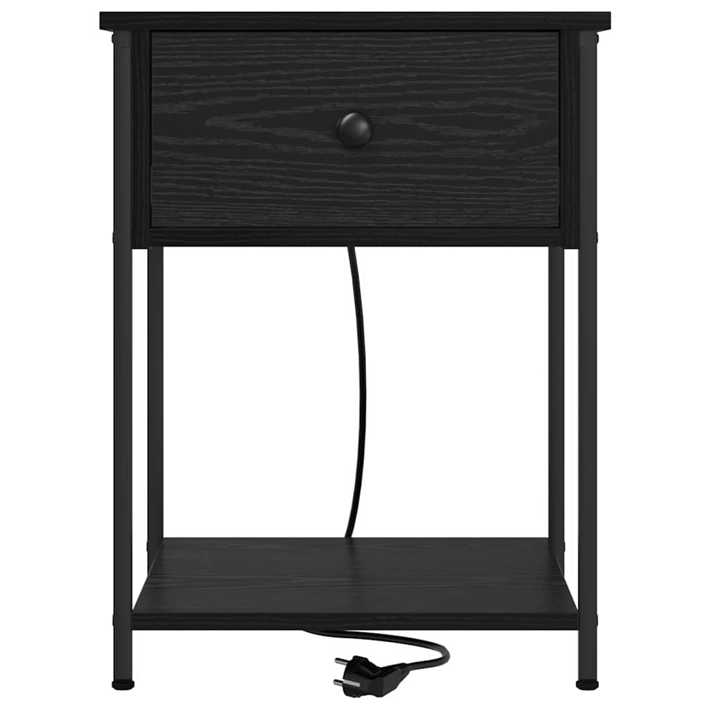 Nachttisch 2 pcs Schwarze Eiche 42 x 41 x 56 cm Holzwerkstoff