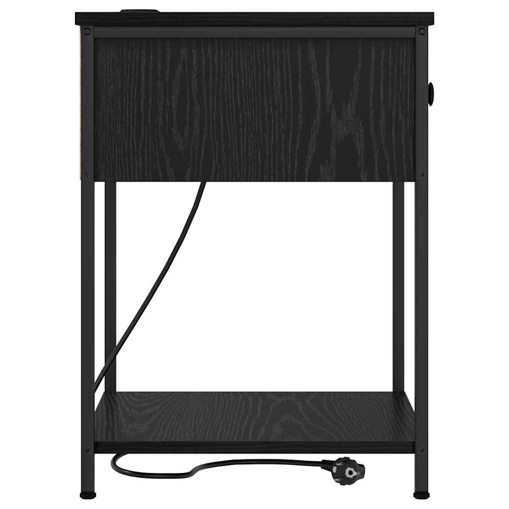 Nachttisch 2 pcs Schwarze Eiche 42 x 41 x 56 cm Holzwerkstoff