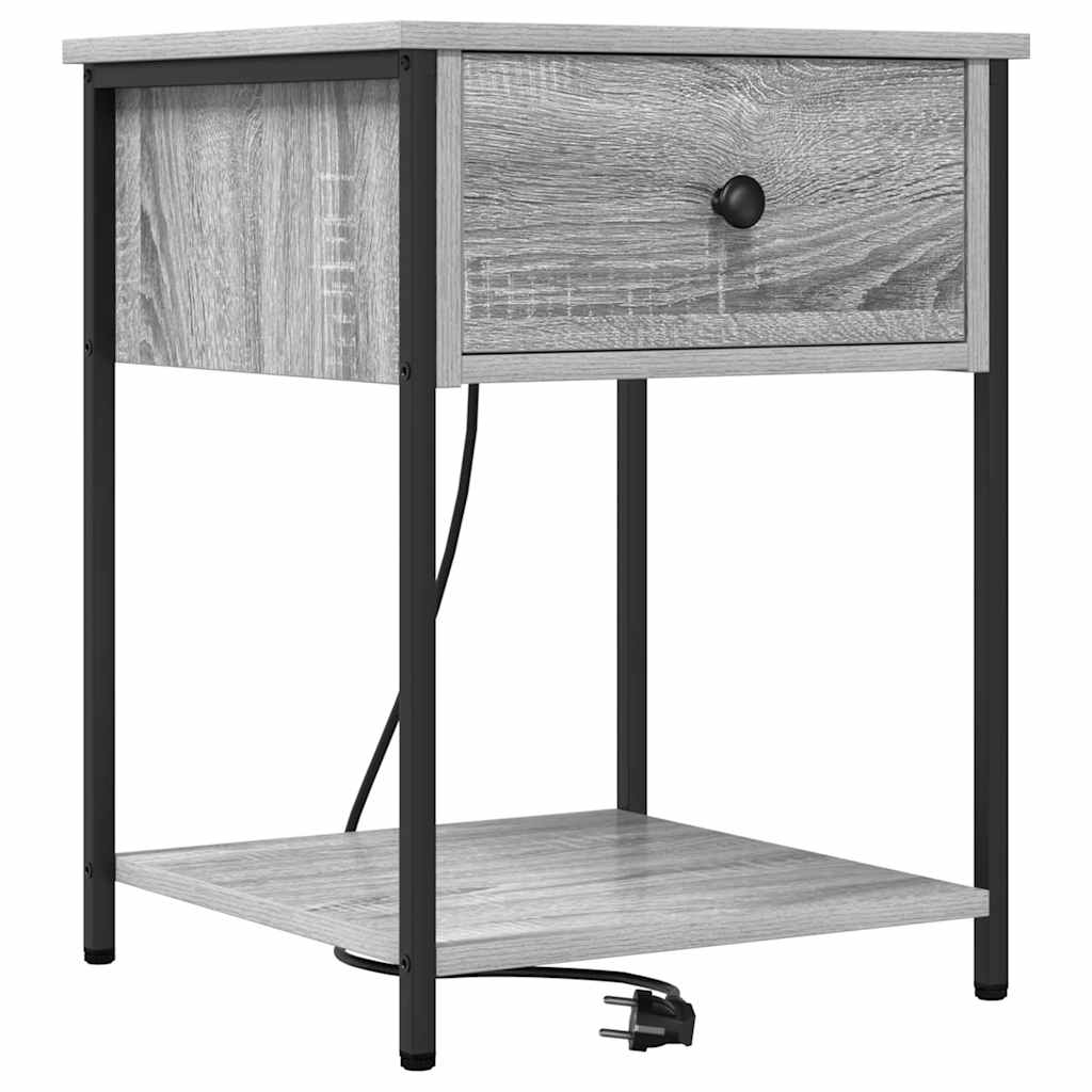 Nachttisch 2 pcs Grau Sonoma 42 x 41 x 56 cm Holzwerkstoff