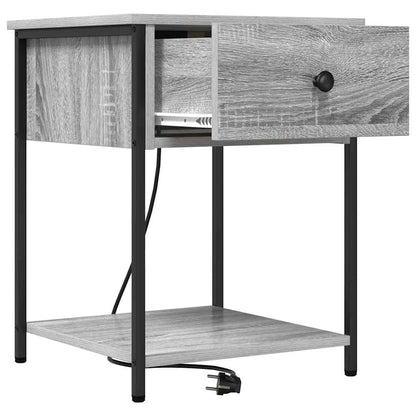 Nachttisch 2 pcs Grau Sonoma 42 x 41 x 56 cm Holzwerkstoff