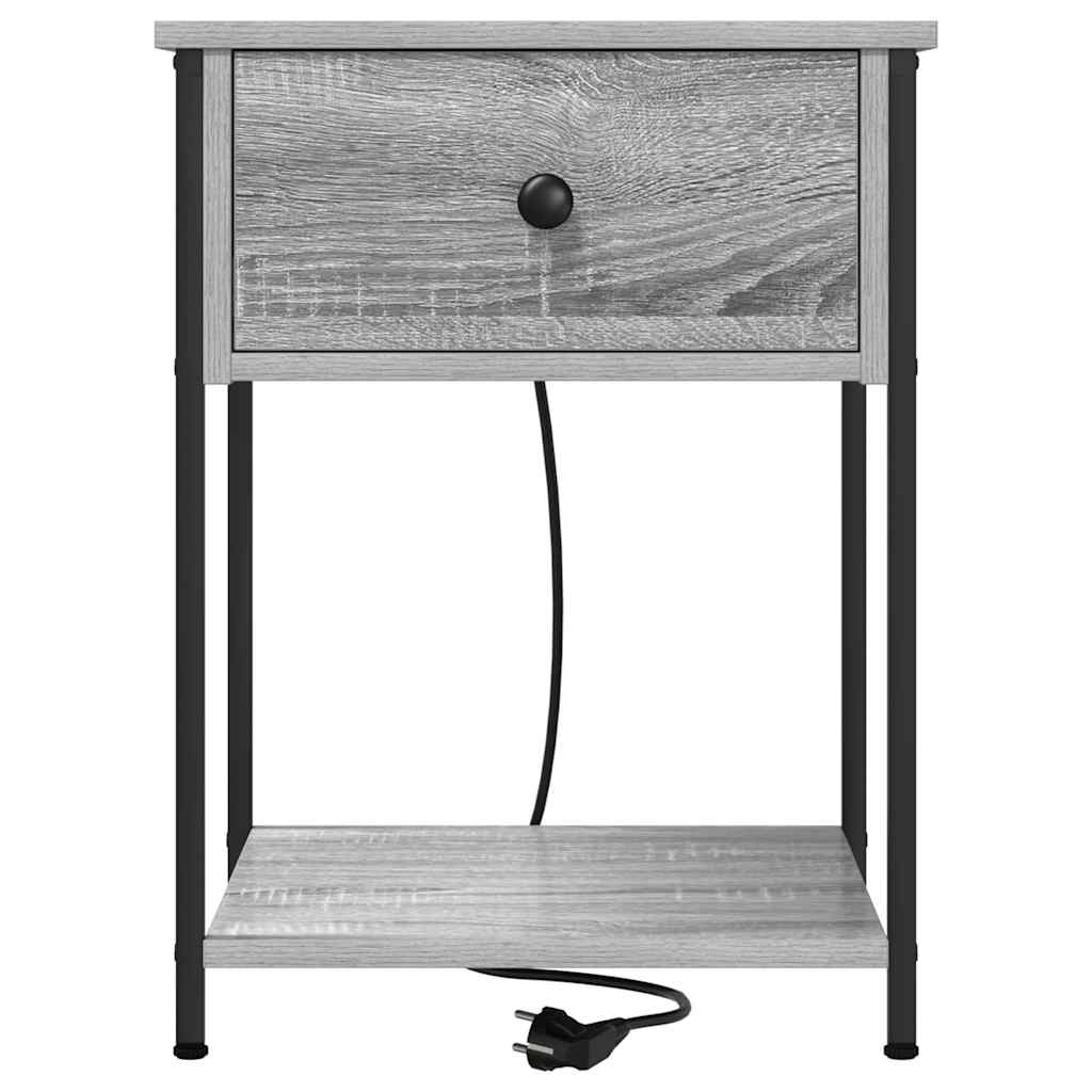 Nachttisch 2 pcs Grau Sonoma 42 x 41 x 56 cm Holzwerkstoff