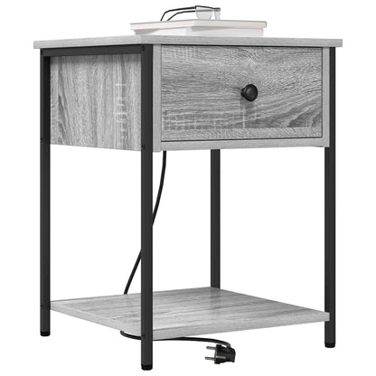 Nachttisch 2 pcs Grau Sonoma 42 x 41 x 56 cm Holzwerkstoff